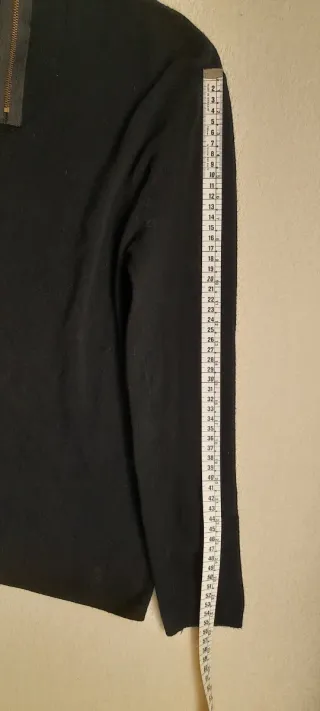 Jersey Zara Negro Cremallera Trasera