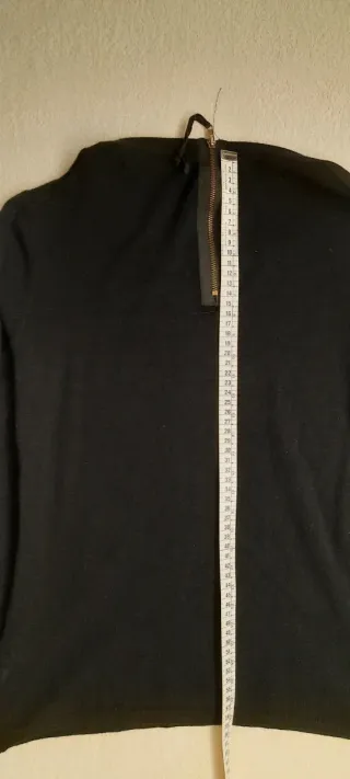 Jersey Zara Negro Cremallera Trasera