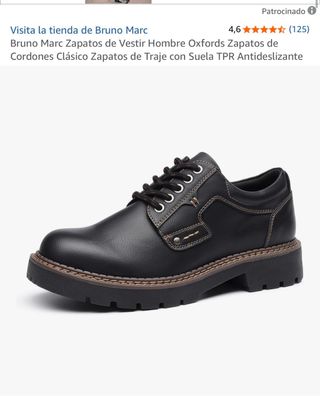 Bruno Marc Zapatos Vestir Hombre Oxfords Negro