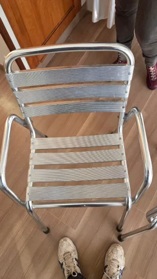 Lote 4 Sillas Exterior Aluminio apilables