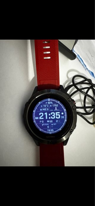 Garmin Fenix 5 Smartwatch Nero/Rosso