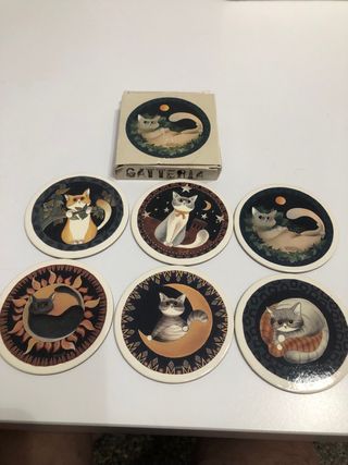 Set Sottobicchieri  gatteria con Gatti