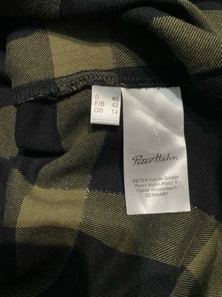 Camisa Peter Hahn cuadros mujer T40