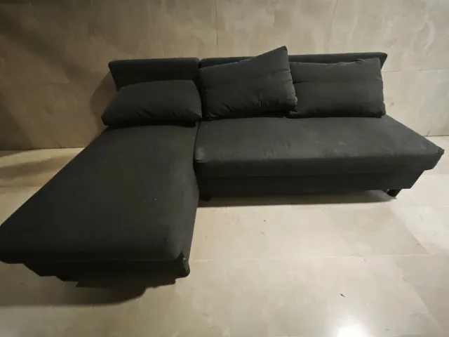 Sofá Cama Chaise Longue Gris