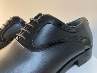 Zapato Oxford Negro Mate Charol.