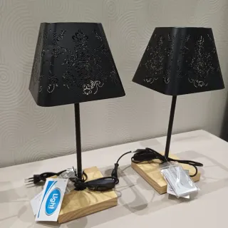 Coppia Lampade Tavolo Comodino Design