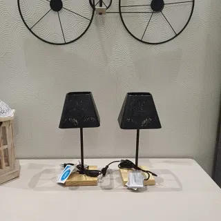 Coppia Lampade Tavolo Comodino Design