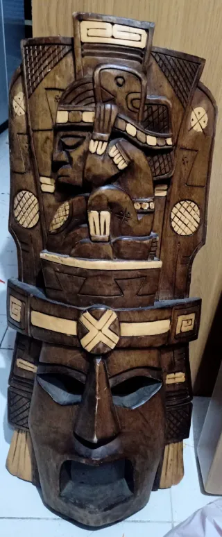 Máscara Maya Madera Tallada