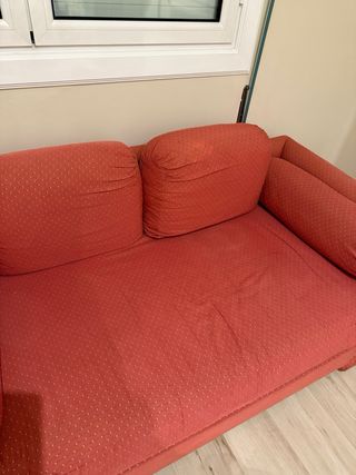 Sofá 2 plazas rojo