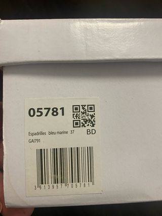 Zapatos Tela Azul y Esparto La Redoute T37