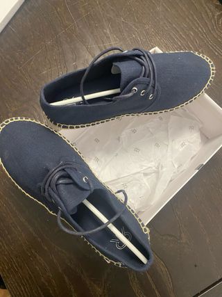 Zapatos Tela Azul y Esparto La Redoute T37