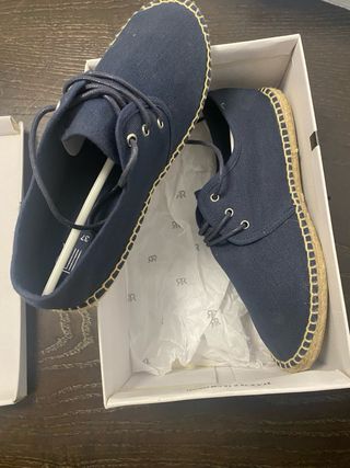 Zapatos Tela Azul y Esparto La Redoute T37