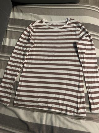 Camisa Primark Rayas Marrón y Blanco