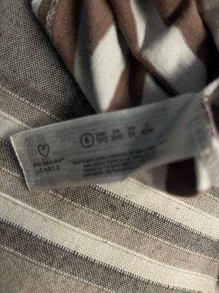 Camisa Primark Rayas Marrón y Blanco