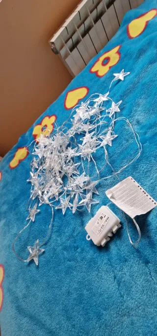 Cortina Luces Estrellas Transparentes