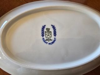 SERVIZIO PIATTI DI PORCELLANA BAVARIA BLU E ORO