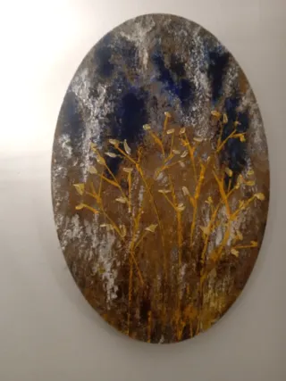 Lienzo ovalado abstracto