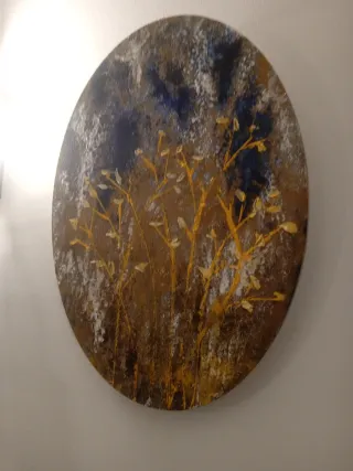 Lienzo ovalado abstracto