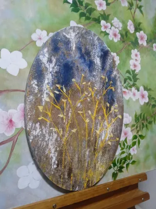 Lienzo ovalado abstracto