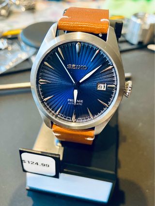 Seiko Presage Automático Azul Marrón
