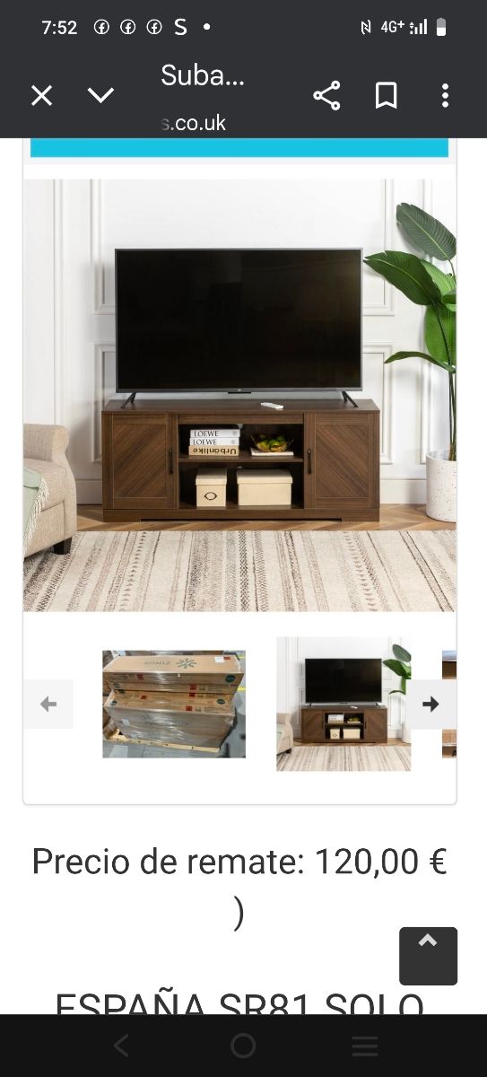 Mueble TV Zinus Bennett Marrón 147x40x60 cm