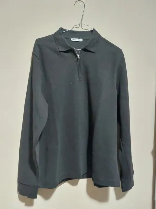 Maglia uomo Zara nera con zip