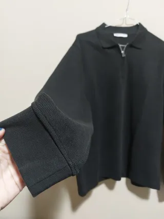 Maglia uomo Zara nera con zip