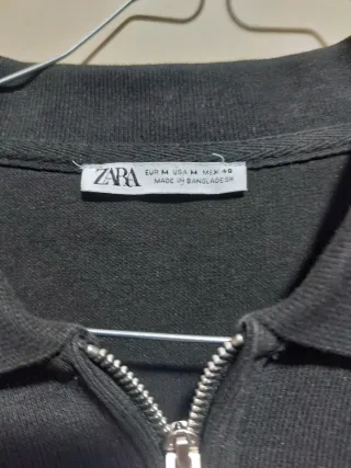 Maglia uomo Zara nera con zip