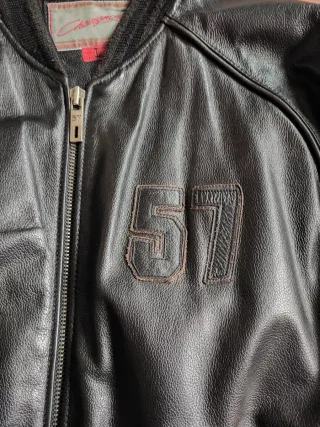 Cazadora Chevignon Negra Cuero Talla L