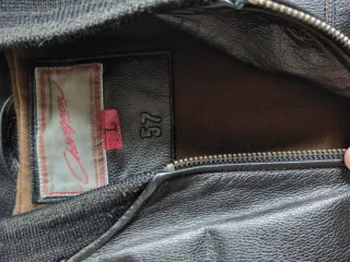 Cazadora Chevignon Negra Cuero Talla L