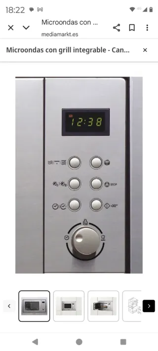 Microondas Candy integrable 20L