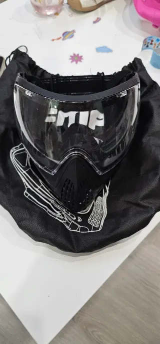 Careta Airsoft Negra con Bolsa