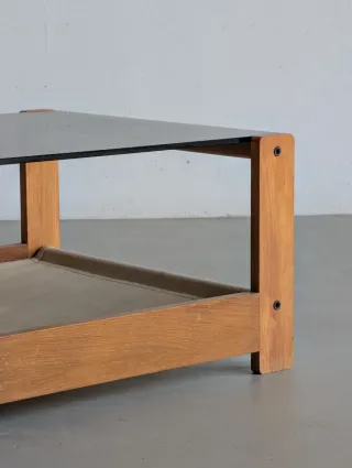 Mesa de centro roble años 70