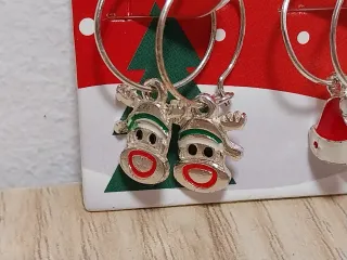 Pendientes Navideños Aro con Adornos
