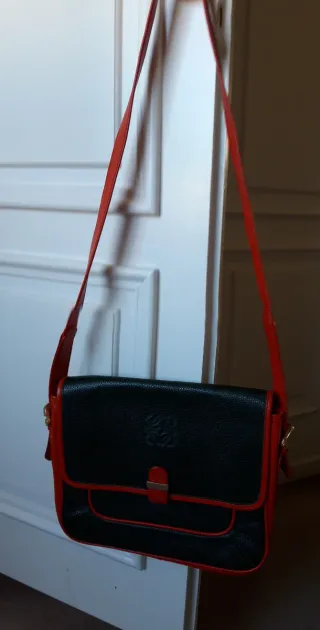 Bolso Loewe verde y rojo