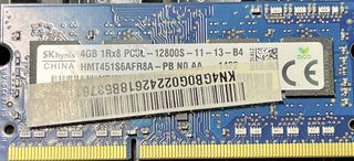 Memoria RAM SK hynix 4GB DDR3L SO-DIMM