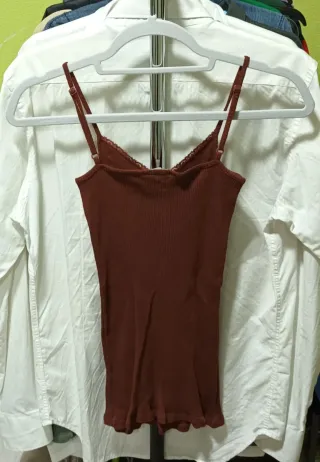 Top tirantes marrón S-M