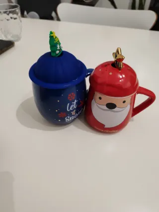 Coppie Tazze Natale Blu e Rossa Perfetto regalo!