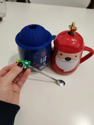 Coppie Tazze Natale Blu e Rossa Perfetto regalo!