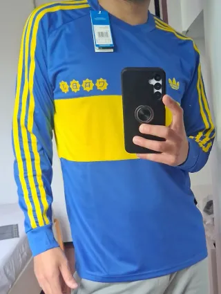 Camiseta Boca Juniors Manga Larga Retro