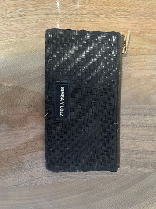 Cartera Bimba y Lola negra tejida