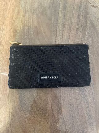 Cartera Bimba y Lola negra tejida