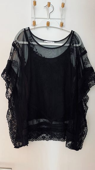 Top encaje Mango