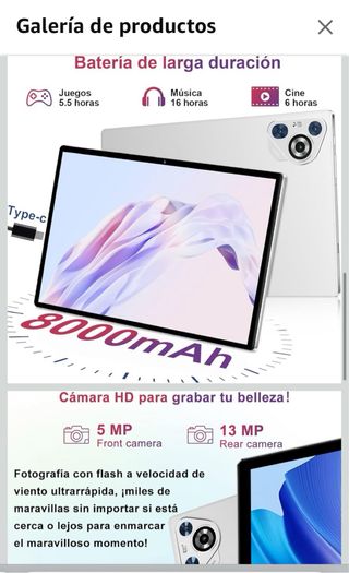 Tablet 11" Android 15 24GB RAM 256GB •NUOVA PRECINTATA•