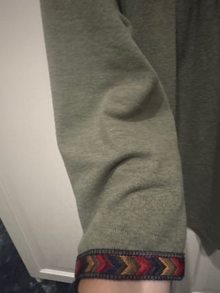 Sobrecamisa étnica verde bordada