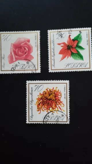 Sellos Flores Polonia - lote 16