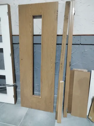 Puerta interior madera para poner cristal