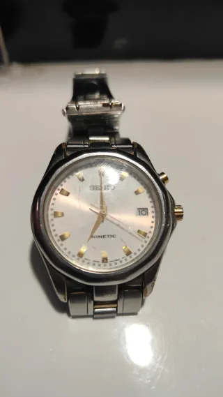 Orologio Seiko Kinetic da uomo vintage con cinturino in acciaio, scrivi per maggiori info