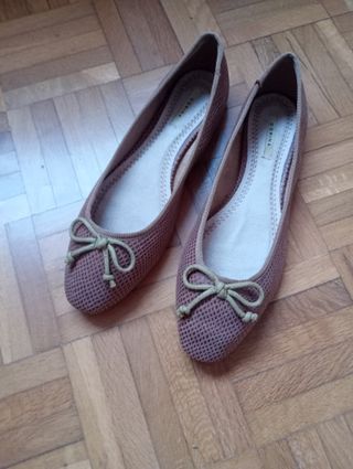 BAILARINAS DE PIEL COLOR TABACO 39