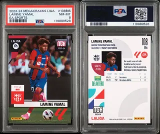 Lamine Yamal 108 BIS PSA 8 Megacracks 2023/2024